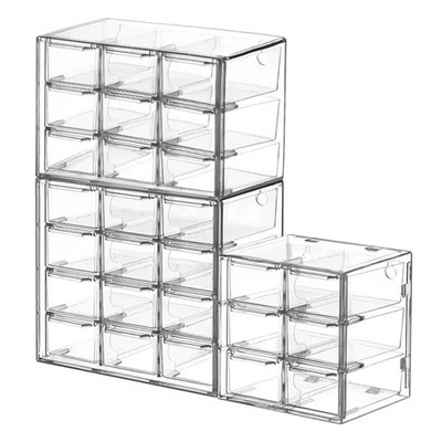 Mini transparente Schmuck Schubladen Organizer Kunststoff Vielzweck