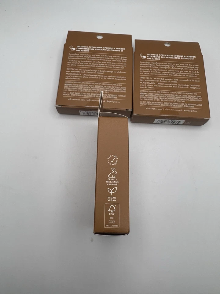 New 3x elf Camo Powder Foundation .28oz 8g Tan 450 W Bronze Lot Of 3 - Image 3 of 4