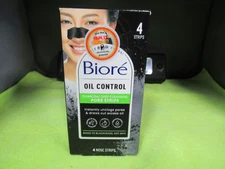 BIORE OIL CONTROL CHARCOAL DEEP CLEANSING PORE STRIPS LOT OF 3