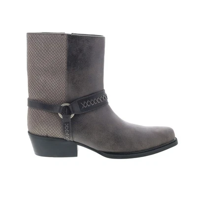 Dingo Butch Cowboy Boots DI-219 Mens Gray Leather Zipper Western Boots