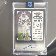 Panini Contenders Optic Veteran Ticket Black Auto /25 Jonathan Taylor Colts