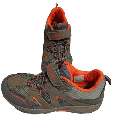 Merrell Trail Chaser Hiking Shoes Gunsmoke Orange Boys 6 / Women 7.5 MY57109