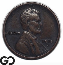 1915-S Lincoln Cent Wheat Penny, Better San Francisco Date