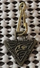 VINTAGE North America Fishing Brass Tag Key Tab (PIN1)
