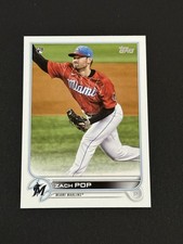 2022 Topps Series 1 Zach Pop Rookie #108 Miami Marlins RC (T)