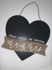 Days Until Wedding   Hanging Chalkboard Sign
