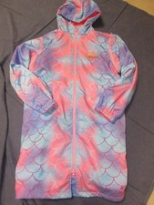 Girls SCHMIK Wearable Towel Hooded Swim Parka - 14 - Removable Sleeves - Mermaid