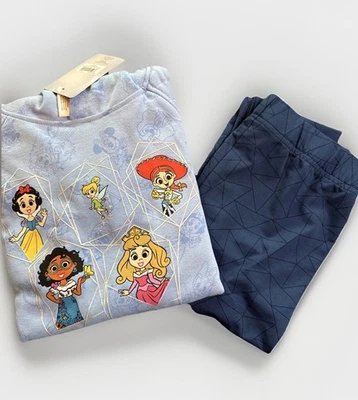 Disney 100 Snow White, Aurora, Tink, Jessie, Mirabel Sweatshirt Kids S 6/7 2 PC - Image 1 of 4