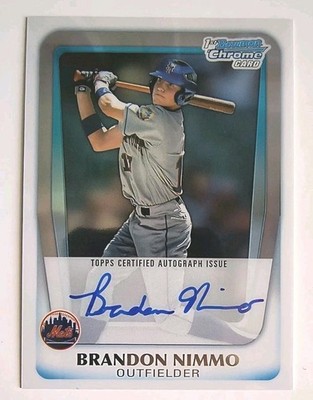 BRANDON NIMMO Rookie Prospect Autograph Card 2011 Bowman Chrome Draft