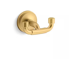 KOHLER Paces Wall Mounted J-Hook Robe Hook - brushed gold 34489 2MB