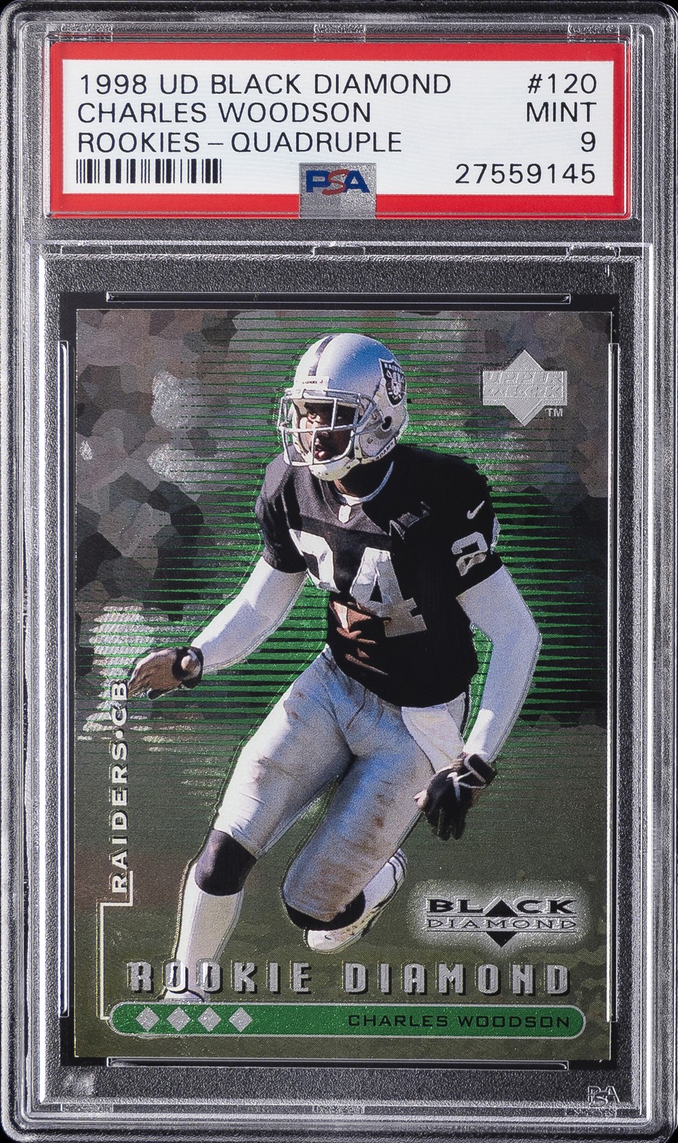 Charles Woodson Upper Deck Black Diamond Rookies #120 Rookies-Quadruple