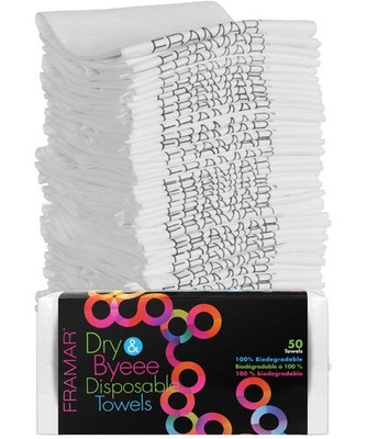 FRAMAR Biodegradable Salon Towels for Hair Stylist   Hair Towels for Women, D...