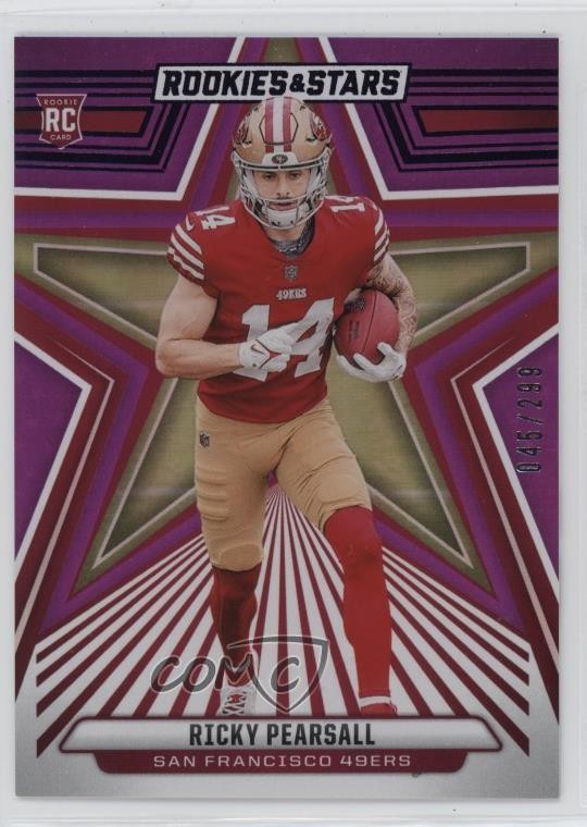 2024 Panini Rookies & Stars Rookies Purple 45/299 Ricky Pearsall #184 RC 4g8