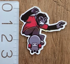 Gorilla Decal Gorilla Sticker Skateboard Decal Laptop Sticker Bottle #s2