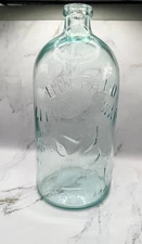 Antique Embossed Buffalo Lithia Water Medical Bottle 10" Vintage Old Bottle