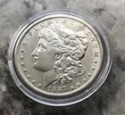1887-O MORGAN SILVER DOLLAR IN AU CONDITION !