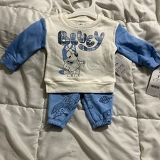Bluey Baby Boy's Size Newborn Pullover Sweatshirt Pants Outfit 2pc Set NWT