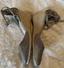 Merona Beige Glitter Ankle Straps Espadrille Wedges Shoes Size 9.5 — photo 2