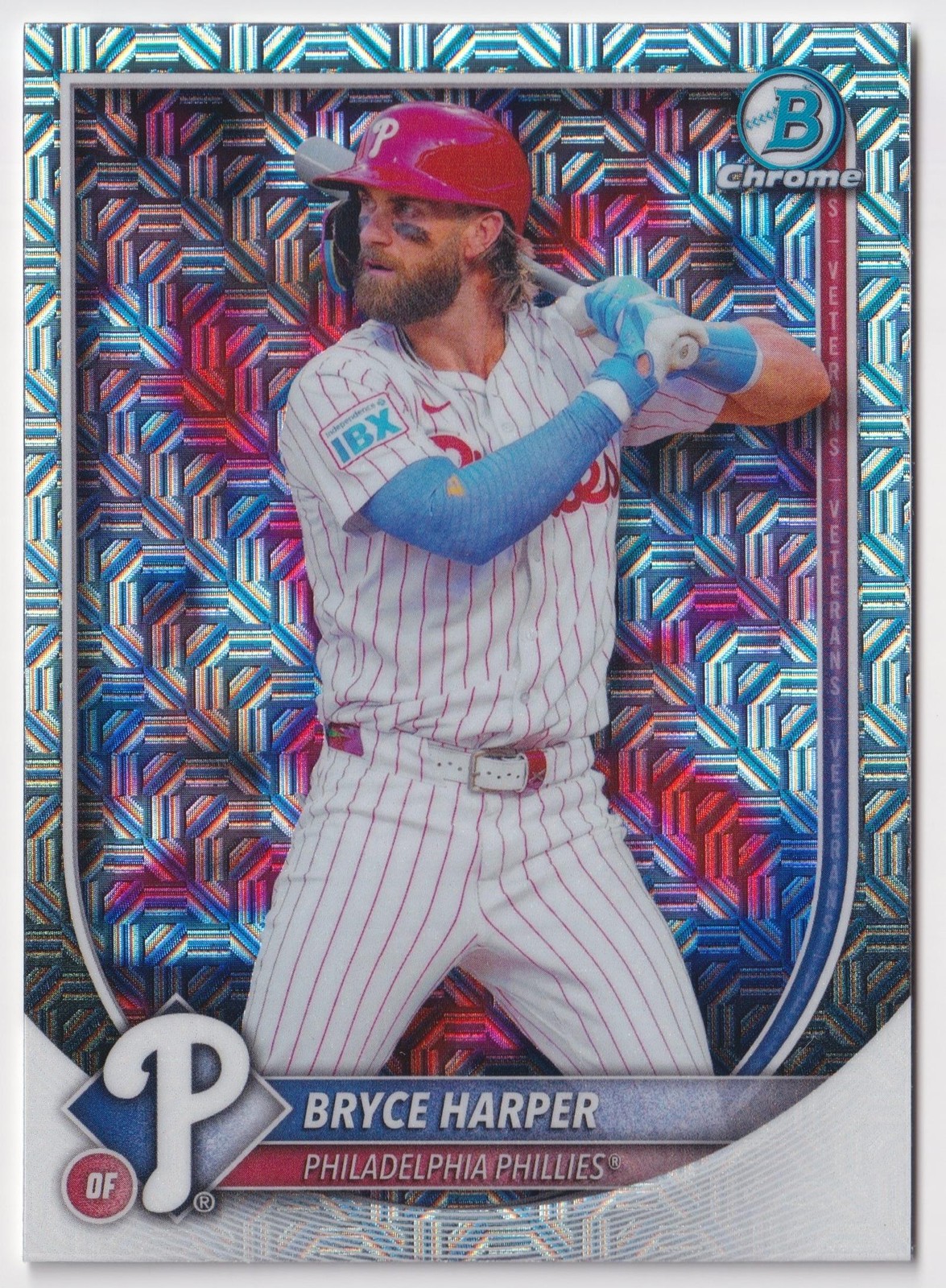 2025 Bowman #3 Bryce Harper Chrome Silver Pack Mojo Philadelphia Phillies