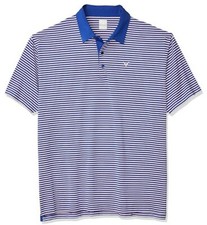 Callaway, Men's Short Sleeve Golf Polo Shirt  Striped Blue White  Medium