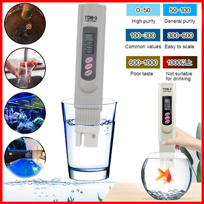 Digital TDS3 PPM Meter Home Drinking Tap Water Quality Purity Test Tester