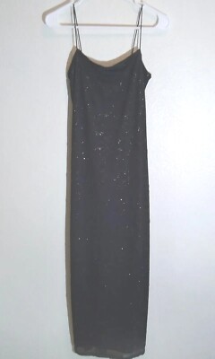I. N. San Francisco Women Shift Dress Size S Spaghetti Strap Black Glitter  | eBay