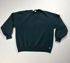 Vintage Russell Athletic Mens Solid Crewneck Sweatshirt Faded Black Sz XL Blank