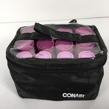 Conair HS29T Travel Flocked Hot Rollers Curlers Clips Pink Pageant Cheer