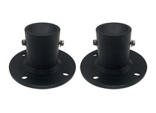 2pack Deck Anchor Flange In Matte Black Diameter Of 1 7/8" Made Of High Grade Ca