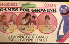 Vintage Sesame Street Preschool Games for Growing Counting COMPLETE Education  