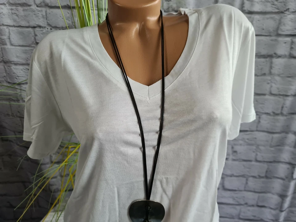 LTB Shirt Tunika Oberteil weiß Damen Viskose weich fallend S bis XXL (5 446)  - Bild 4 von 4