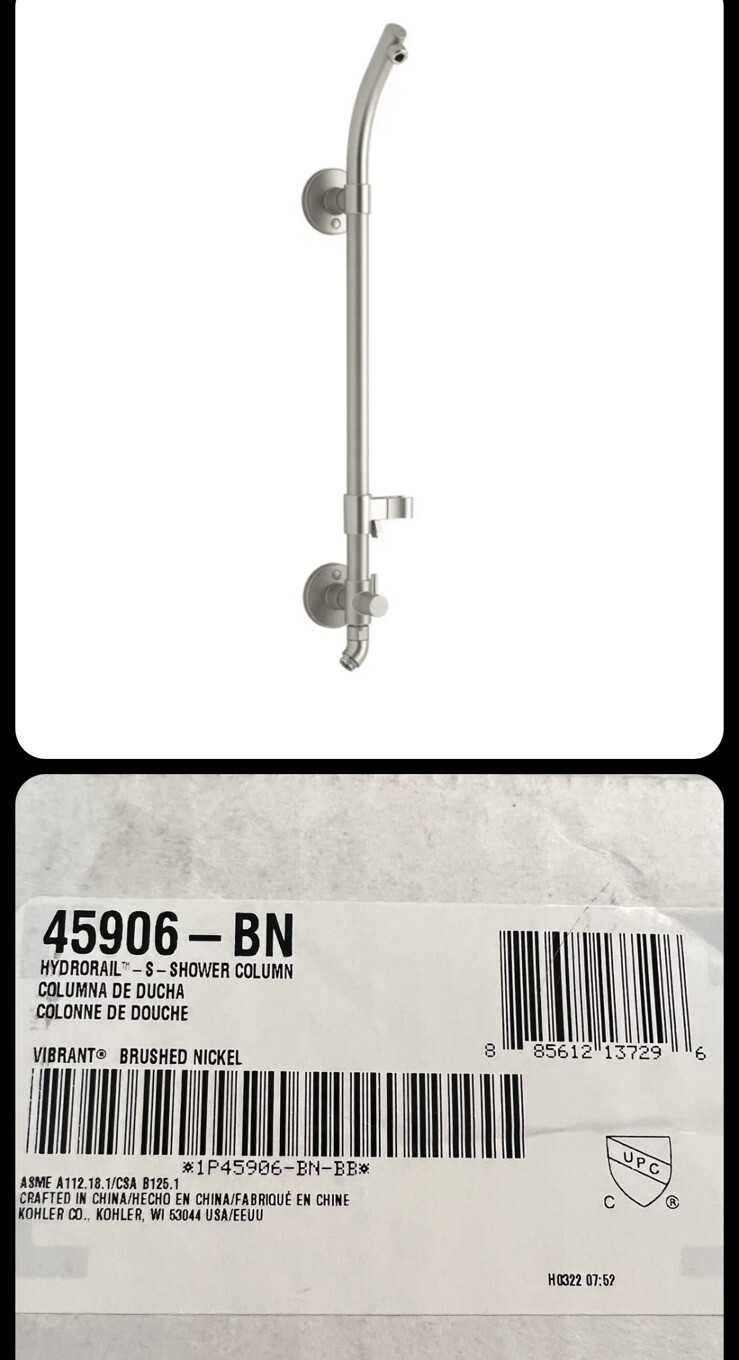 Kohler HydroRail-S Shower Column - Vibrant Brushed Nickel (K-45906-BN ...