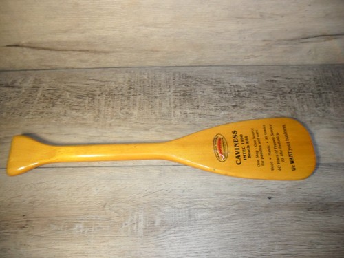 RARE Vtg Feather Brand Store Promo Mini 18" Wooden Canoe Paddle Oar Caviness USA - Picture 4 of 7