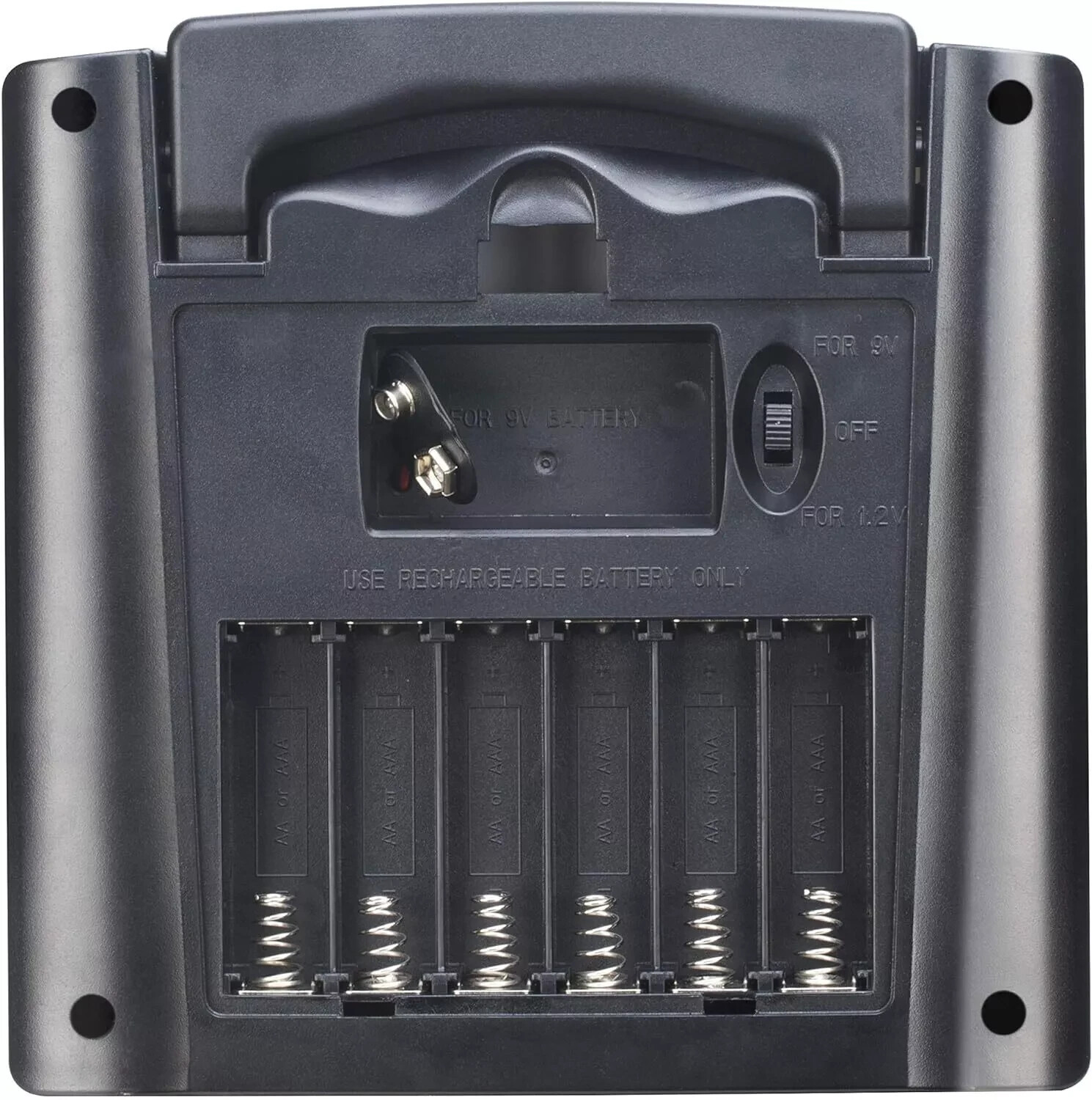 Solar AA & AAA Rechargeable Batteries Charger for 1.2V NiMH NiCD & 9V black-image