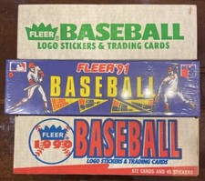 Lot Of Sealed FLEER baseball Sets 1988 1990 & 1991 Rookie