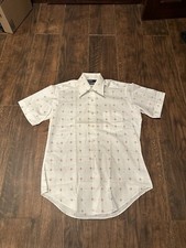 NOS Vintage Sears The Men's Store Button Down Dress Shirt Made in Hong Kong