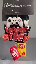 GAME ON Video Game Controller Ornament w/ Soda  Chips Snacks Dangler - NEW 