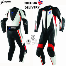 Tuta Moto Uomo Moto Racing Gear Motociclista Tuta Vera Pelle CE Armature