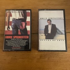 Bruce Springsteen 2 Cassette Lot - Born in the U.S.A. and Tunnel Of Love