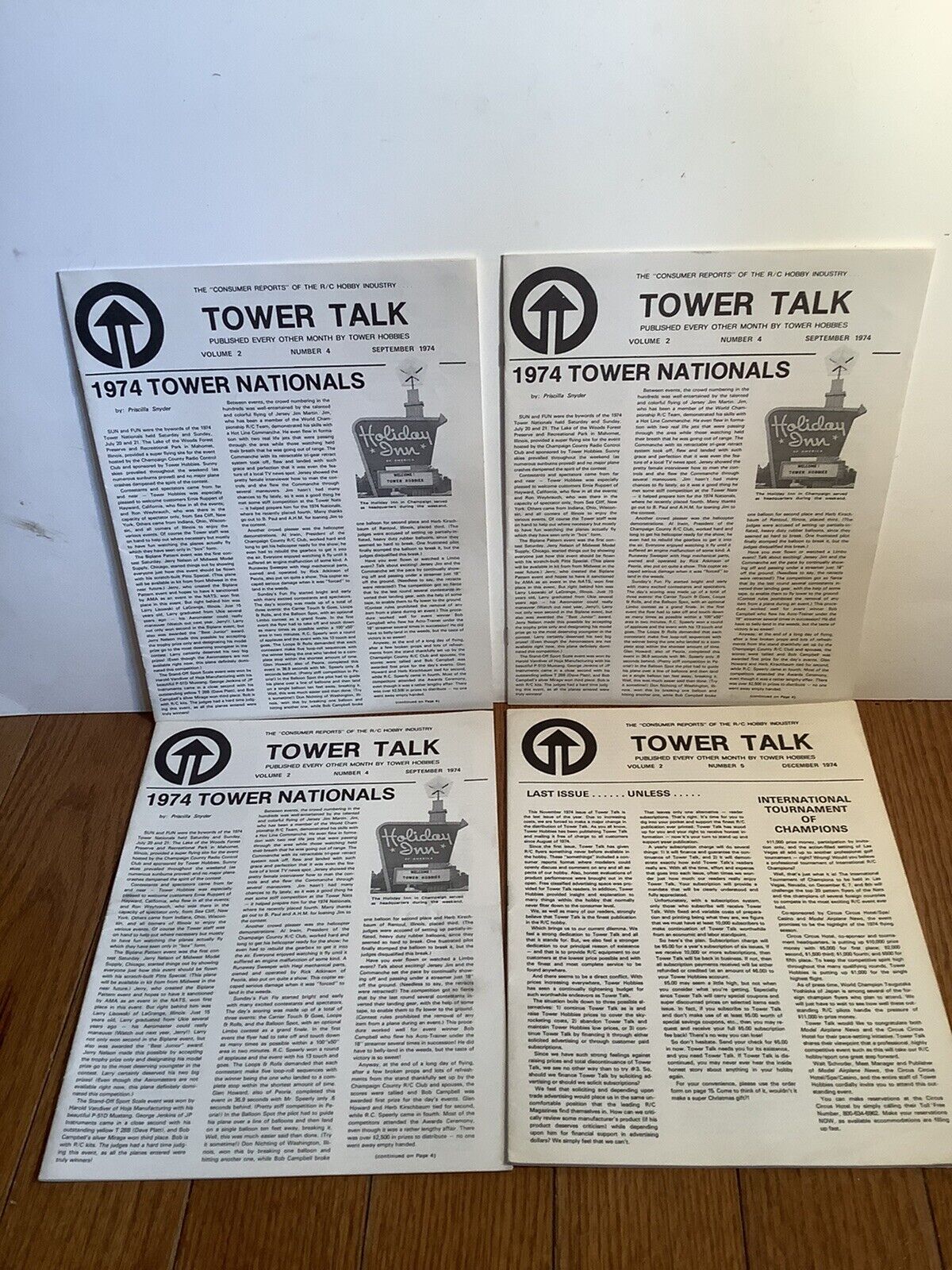 Tower Hobbies Vintage Tower Talk Newsletter September December 1974 Catalog