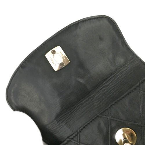 CHANEL Bicolore Quilted CC Logo Lambskin Waist Pouch Bum Bag Black/6BB0041 - Picture 9 of 16