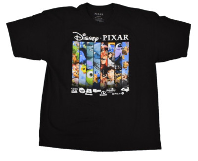 Disney Pixar Mens Movie Mash-Up Toy Story Bug's Life Wall-E UP Shirt NWT 2XL