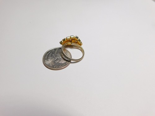 Juego de Anillo Ajustable Estrás Tono Dorado Estrás De Colección - Imagen 4 de 4