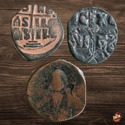 Lot 3 Byzantinische Anonyme Follis Münzen Romanus III Michael IV Basil II #A410
