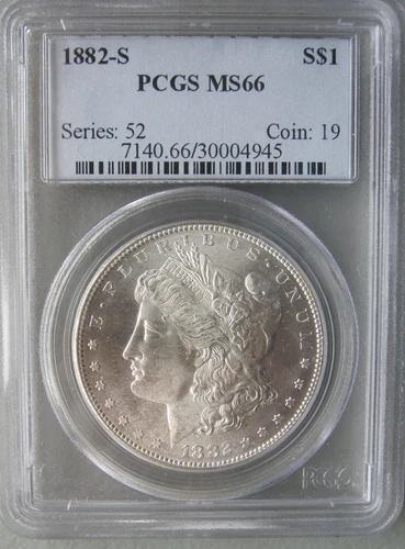 1882-S Morgan Silver Dollar ~ PCGS Certified/Graded MS66 ~ Blazing Luster