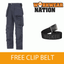 Details zu Snickers 3211 Craftsmen Holster Pocket Cargo Trousers, CoolTwill NAVY FREE BELT Klassischer Sonderpreis