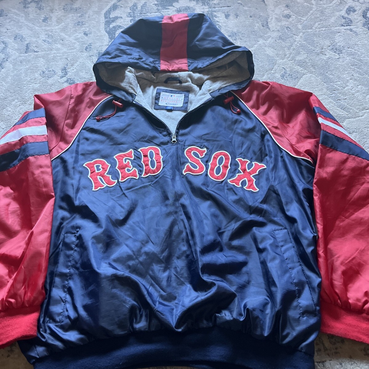 Boston Red Sox 1/4 Zip General Merchandise Pullover Hooded