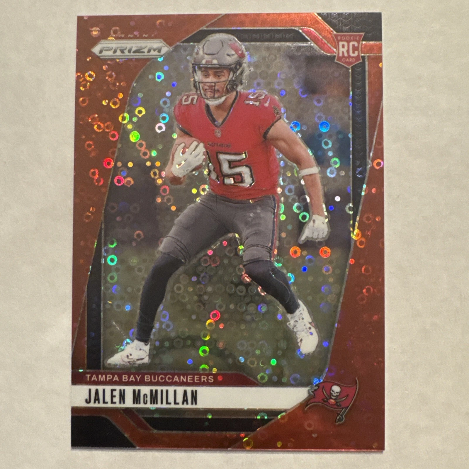 2024 Prizm Jalen McMillan #338 No Huddle Red Prizm RC /75