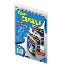 5 Silver Age Size ComicCapsule Clear Comic Book Plastic Protector UV Protection