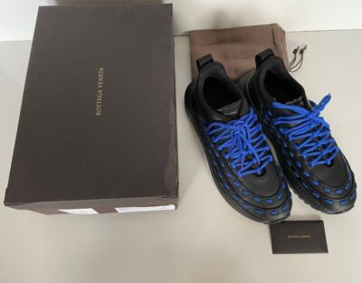 Bottega Veneta Mens Leather Black/Blue Sneakers 7.5 US  display picture 2